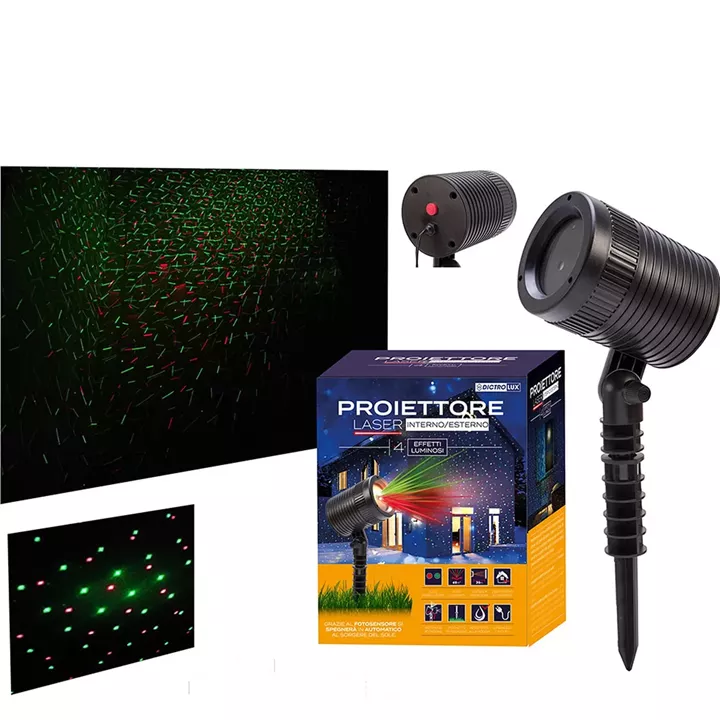 Χριστουγεννιάτικος Προβολέας Laser Με Κουκκίδες 4 Σε 1 Εξωτερικού Χώρου