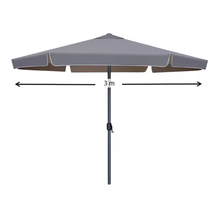 Ομπρέλα κήπου Capri Megapap αλουμινίου χρώμα ανθρακί Ø3m.