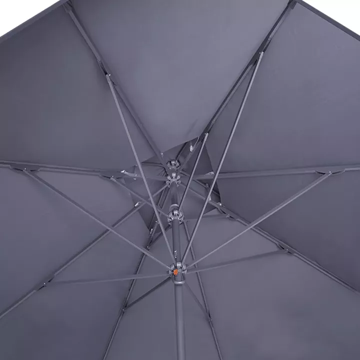 Ομπρέλα επαγγελματική Juno Megapap τηλεσκοπική αλουμινίου χρώμα ανθρακί 3,5x3,5m.