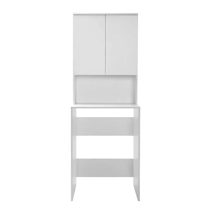 Έπιπλο πλυντηρίου Ceza Megapap από μελαμίνη χρώμα λευκό 65x60x182εκ.