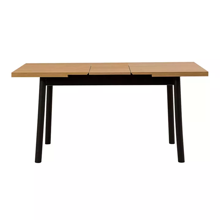 Τραπέζι Jemmy Megapap επεκτεινόμενο από μελαμίνη χρώμα φυσικό - μαύρο 120/153x75x77εκ.