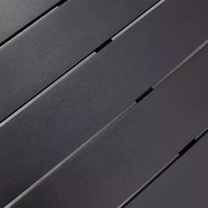 Τραπέζι κήπου Poseidon Megapap μεταλλικό - μασίφ ξύλο χρώμα μαύρο 150x82x75εκ.