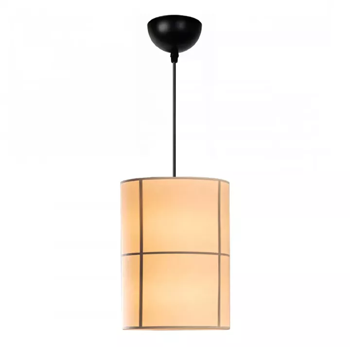 Φωτιστικό οροφής Strip Megapap E27 υφασμάτινο μονόφωτο χρώμα κρεμ Φ28x100εκ.