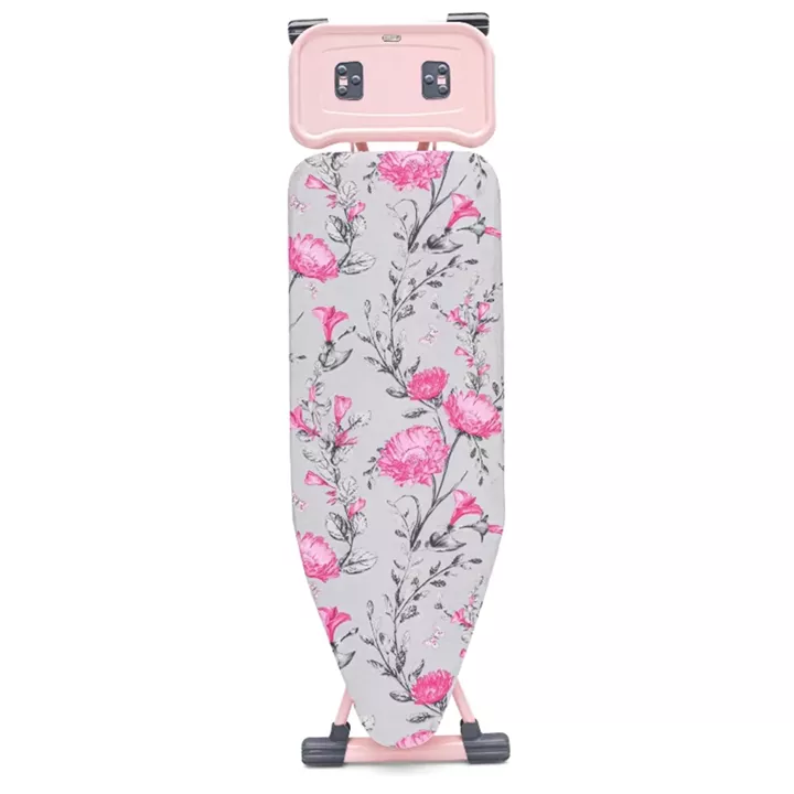 Σιδερώστρα ρούχων Adriana Perilla μεταλλική χρώμα ροζ 125x45x93εκ.