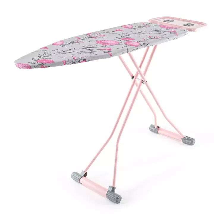 Σιδερώστρα ρούχων Adriana Perilla μεταλλική χρώμα ροζ 125x45x93εκ.