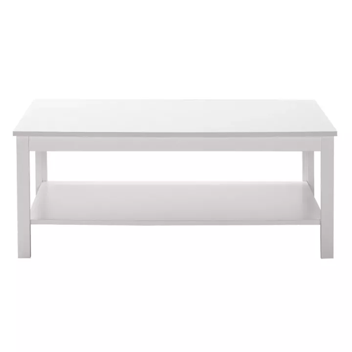 Τραπεζάκι σαλονιού Rustic Megapap χρώμα λευκό 103x60x40εκ.