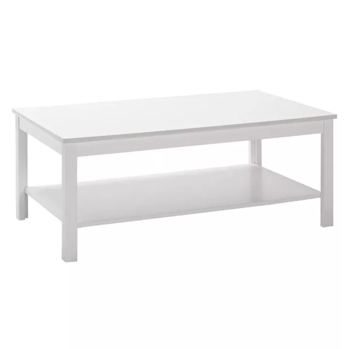 Τραπεζάκι σαλονιού Rustic Megapap χρώμα λευκό 103x60x40εκ.