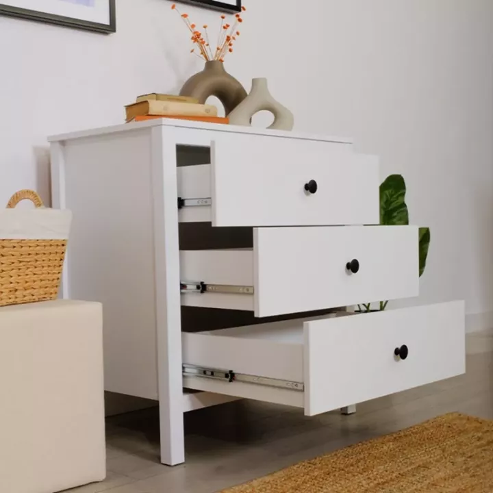 Συρταριέρα French Megapap χρώμα λευκό 73x47x81εκ.