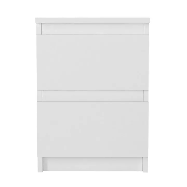 Κομοδίνο Breve Megapap χρώμα λευκό 39,8x41,8x55εκ.