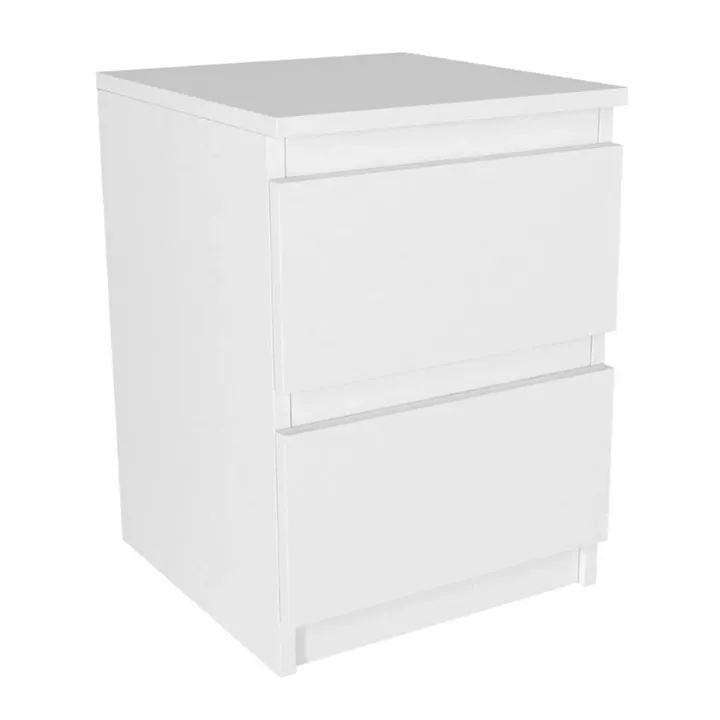 Κομοδίνο Breve Megapap χρώμα λευκό 39,8x41,8x55εκ.