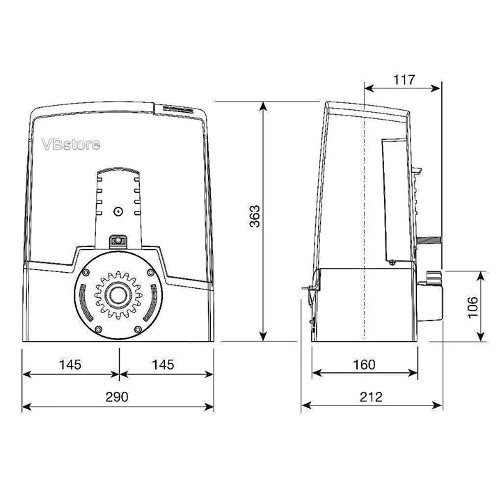 CAME BXV 600 WiFi | Μοτέρ για συρόμενη γκαραζόπορτα Smart 24V