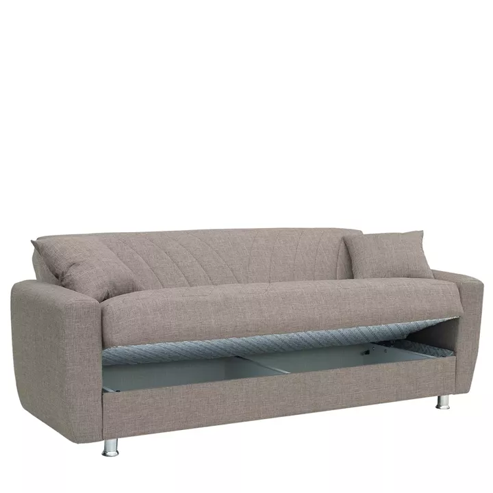 Καναπές Κρεβάτι Τριθέσιος ArteLibre JUAN Καφέ 210x84x86cm