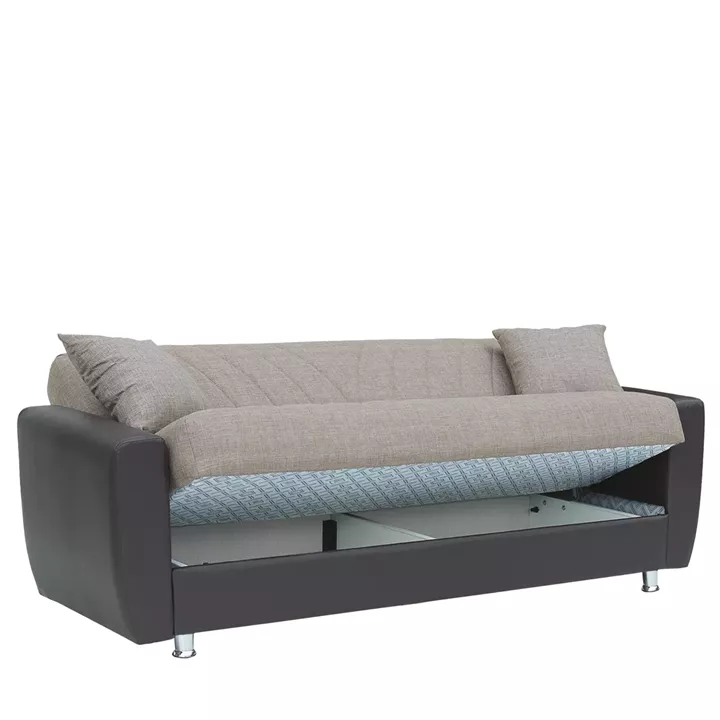 Καναπές Κρεβάτι Τριθέσιος ArteLibre JUAN Καφέ/Μπεζ 210x84x86cm