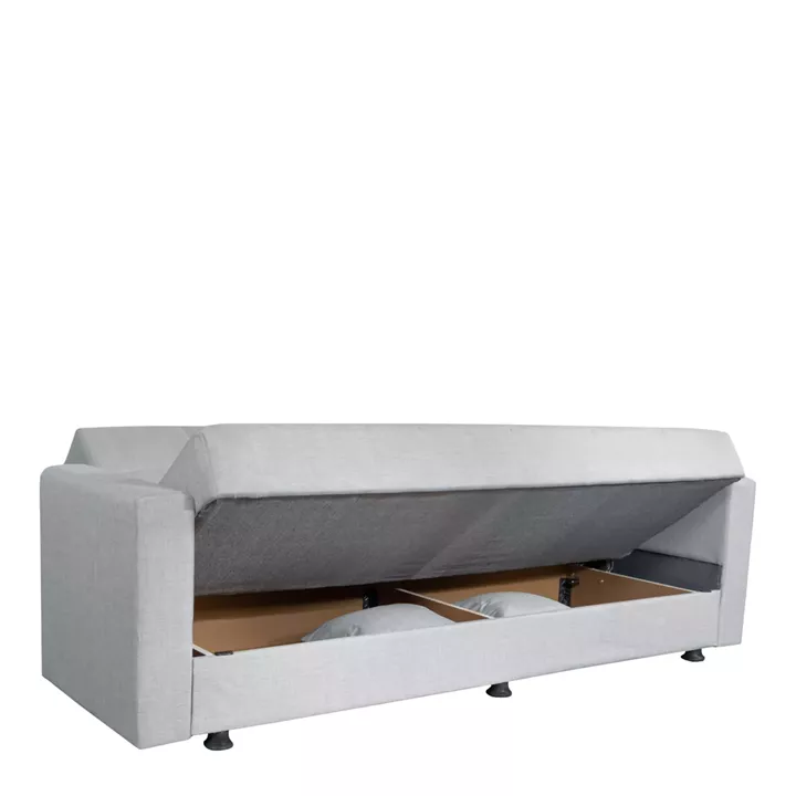 Καναπές Κρεβάτι ArteLibre AMETHYST Τριθέσιος Ανοιχτό Γκρι 214x78x78cm