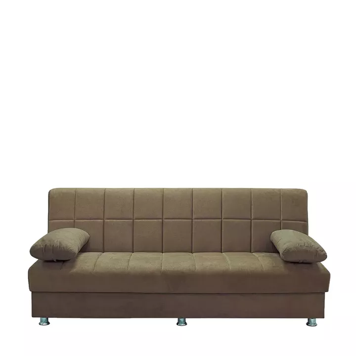 Καναπές Κρεβάτι Τριθέσιος ArteLibre LAURA ΙΙ Καφέ 190x84x86cm