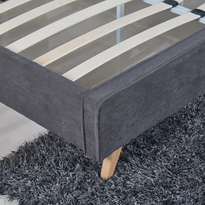 Κρεβάτι ArteLibre TULIP Σκούρο Γκρι 216x160x110cm (Στρώμα 150x200cm)