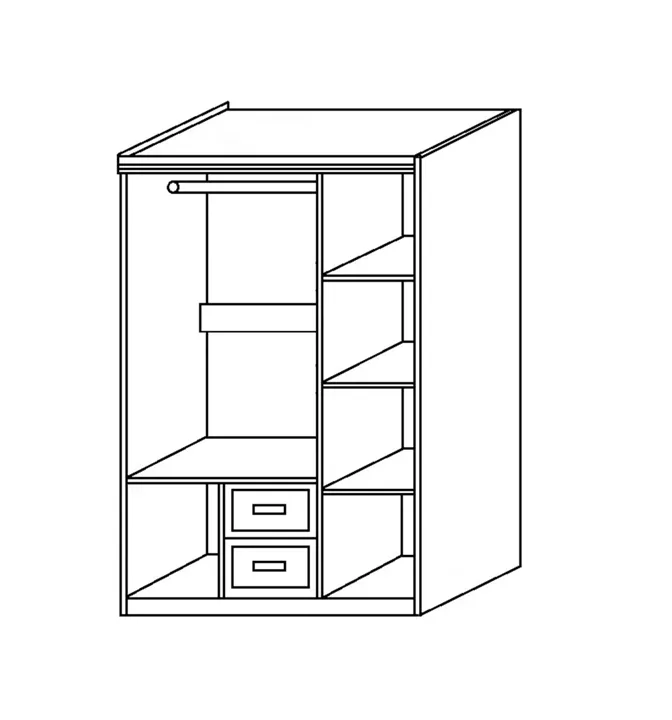 Ντουλάπα ArteLibre PROTEA Φυσικό Χρώμα 120x50x195cm