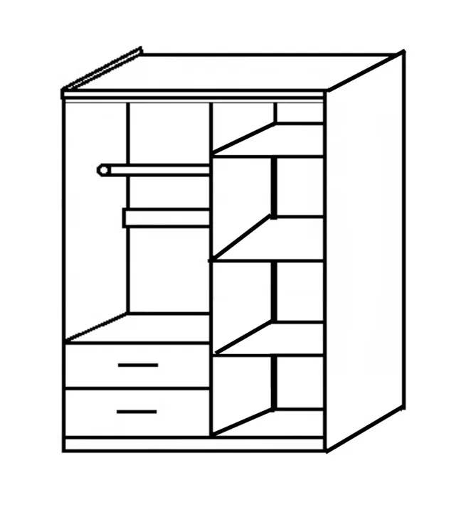 Ντουλάπα ArteLibre FRITILLARIA Φυσικό Χρώμα 89x42x181cm