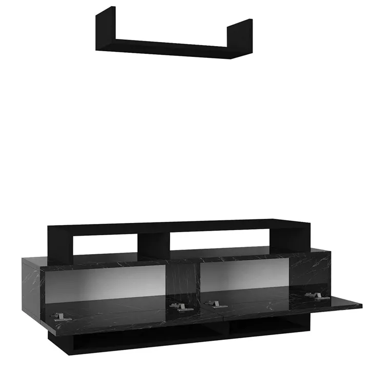 Έπιπλο Τηλεόρασης ArteLibre Sarakino Μαύρο 120x30x44cm