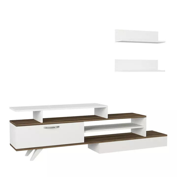 Σύνθετο ArteLibre KEVIN Λευκό/Καρυδί 180x29.6x51.8cm