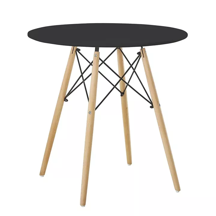 Τραπέζι ArteLibre RAPTOR Μαύρο MDF/Ξύλο Φ70x74cm