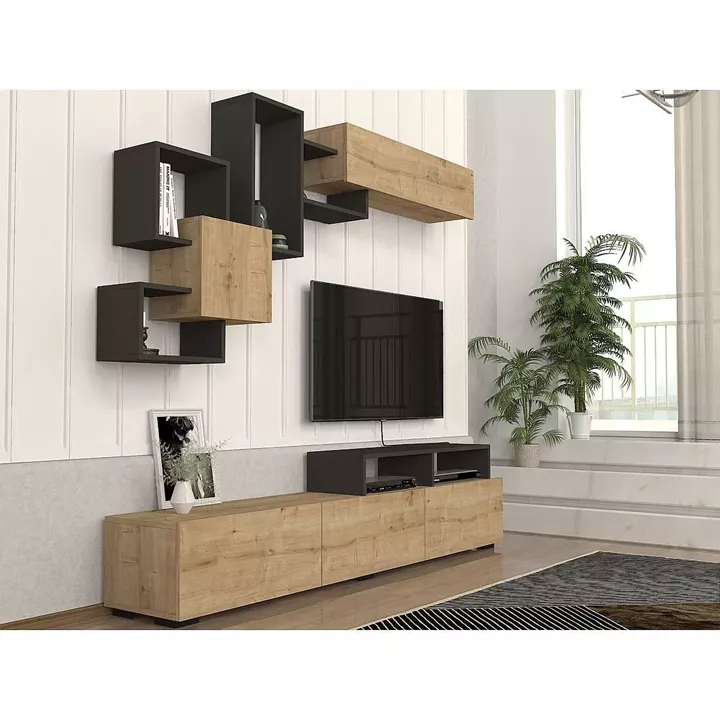 Σύνθετο ArteLibre MONTANA Sapphire/Ανθρακί Μοριοσανίδα 210x36.8x33.9cm