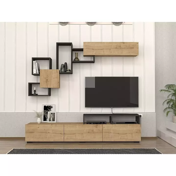 Σύνθετο ArteLibre MONTANA Sapphire/Ανθρακί Μοριοσανίδα 210x36.8x33.9cm