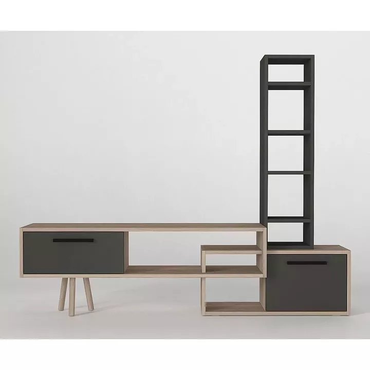 Σύνθετο ArteLibre NEVADA Cordoba/Ανθρακί Μοριοσανίδα 167x29.8x133.5cm