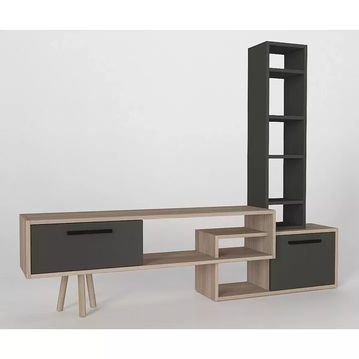 Σύνθετο ArteLibre NEVADA Cordoba/Ανθρακί Μοριοσανίδα 167x29.8x133.5cm