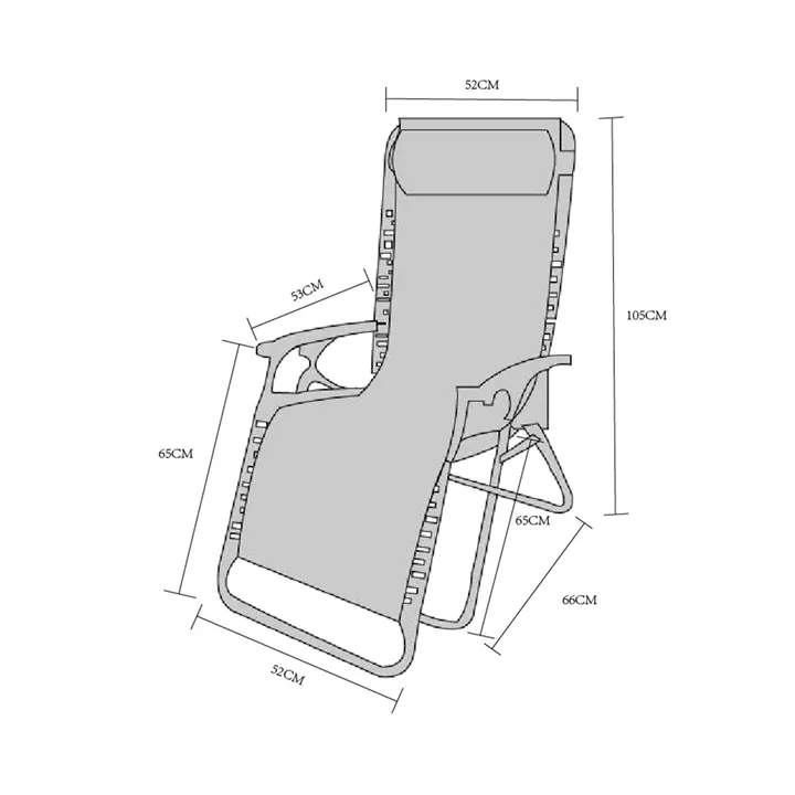 Πολυθρόνα Παραλίας ArteLibre Πτυσσόμενη Μέταλλο/Ύφασμα 68x58x110cm