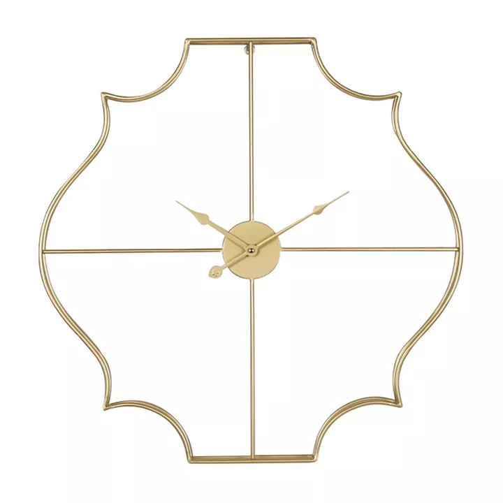 Ρολόι Τοίχου ArteLibre Χρυσό Μέταλλο 60x60x5cm