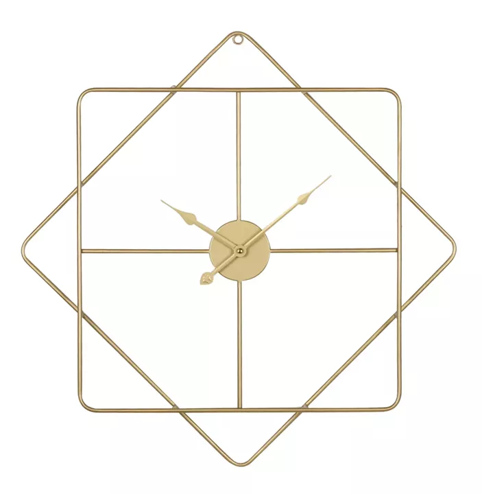 Ρολόι Τοίχου ArteLibre Χρυσό Μέταλλο 60x60x5cm