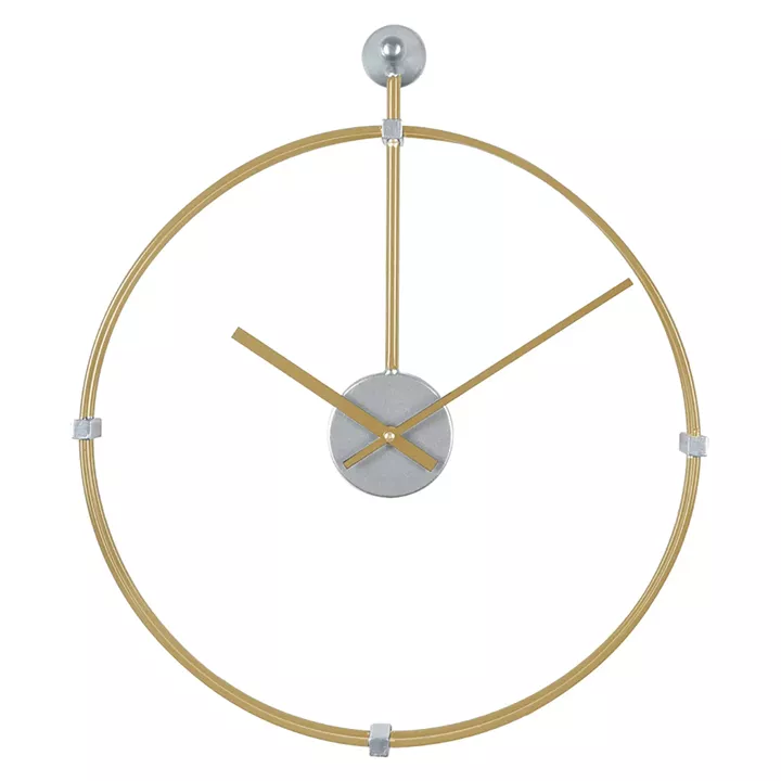 Ρολόι Τοίχου ArteLibre Χρυσό Μέταλλο 54x47x6cm