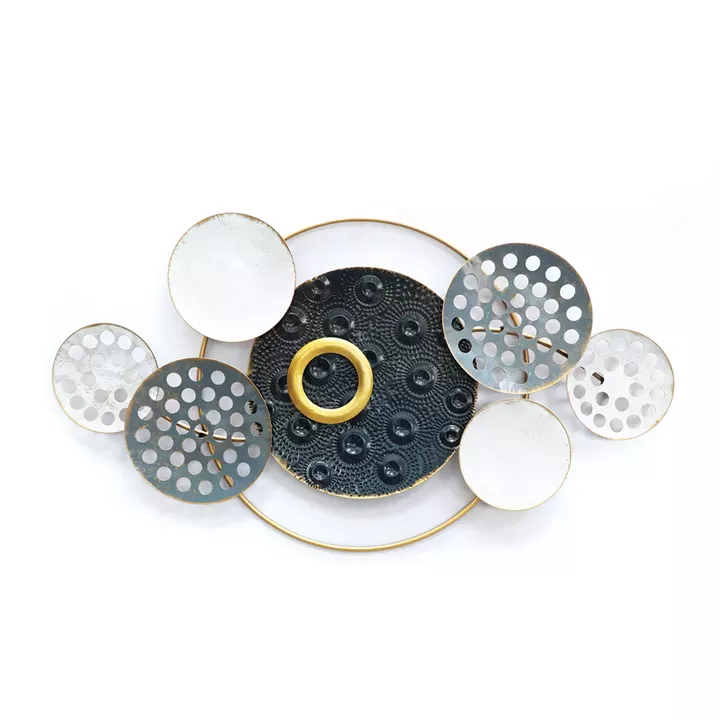 Διακοσμητικό Τοίχου ArteLibre Κύκλοι Μέταλλο 91x50x6.5cm