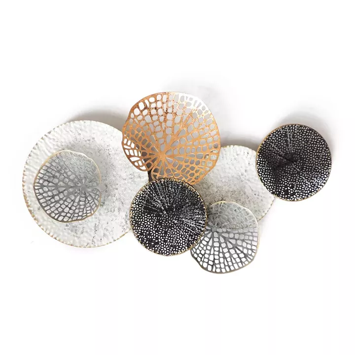 Διακοσμητικό Τοίχου ArteLibre Κύκλοι Μέταλλο 64.5x35.5x4.5cm