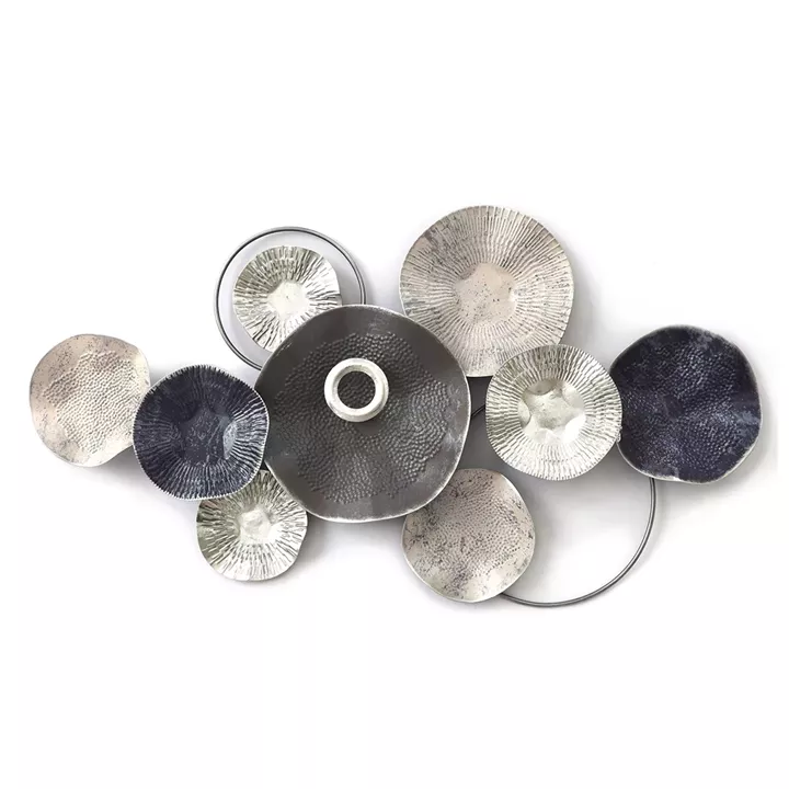 Διακοσμητικό Τοίχου ArteLibre Κύκλοι Μέταλλο 80x44x5.5cm