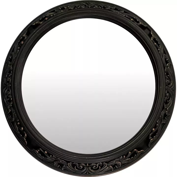 Καθρέπτης Τοίχου ArteLibre Μαύρο Πλαστικό Φ56x5.8cm