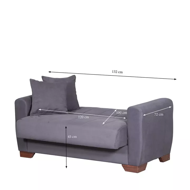 Καναπές Κρεβάτι Διθέσιος ArteLibre DIEGO 2S Γκρι 153x78x80cm