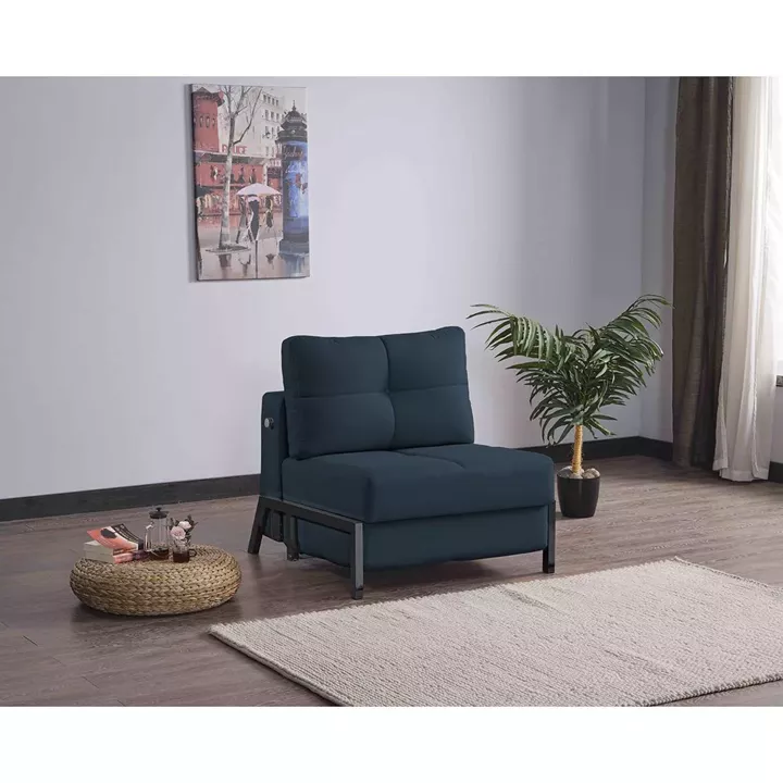 Πολυθρόνα ArteLibre OLIVER Σκούρο Μπλε 87x93x90cm