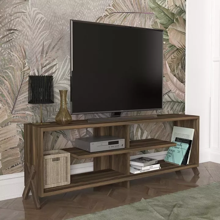 Έπιπλο Τηλεόρασης ArteLibre IRAKLEIA Καρυδί Μοριοσανίδα/Μελαμίνη 148x30x39cm