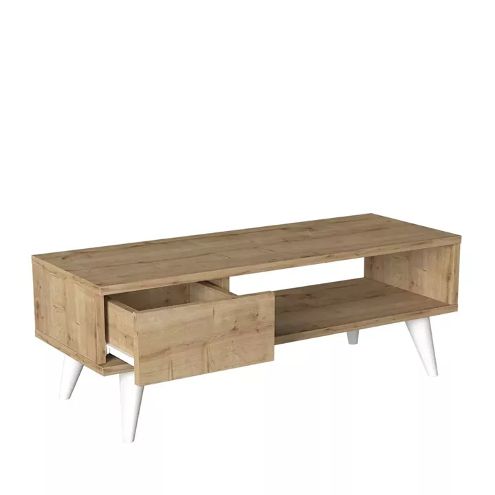 Έπιπλο Τηλεόρασης ArteLibre TELENDOS Φυσικό Μοριοσανίδα/Μελαμίνη 90x30x33cm