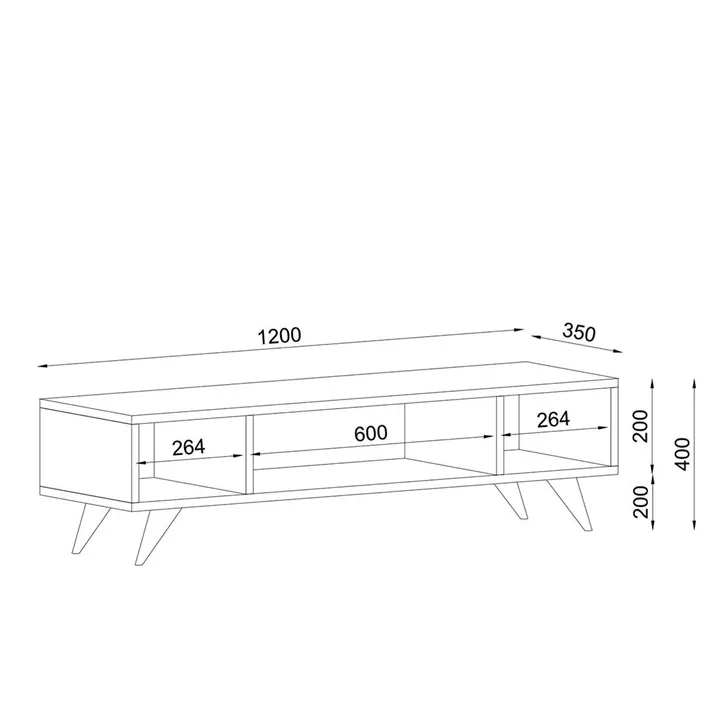 Έπιπλο Τηλεόρασης ArteLibre SAMOS Cordoba Μοριοσανίδα/Μελαμίνη 120x35x40cm