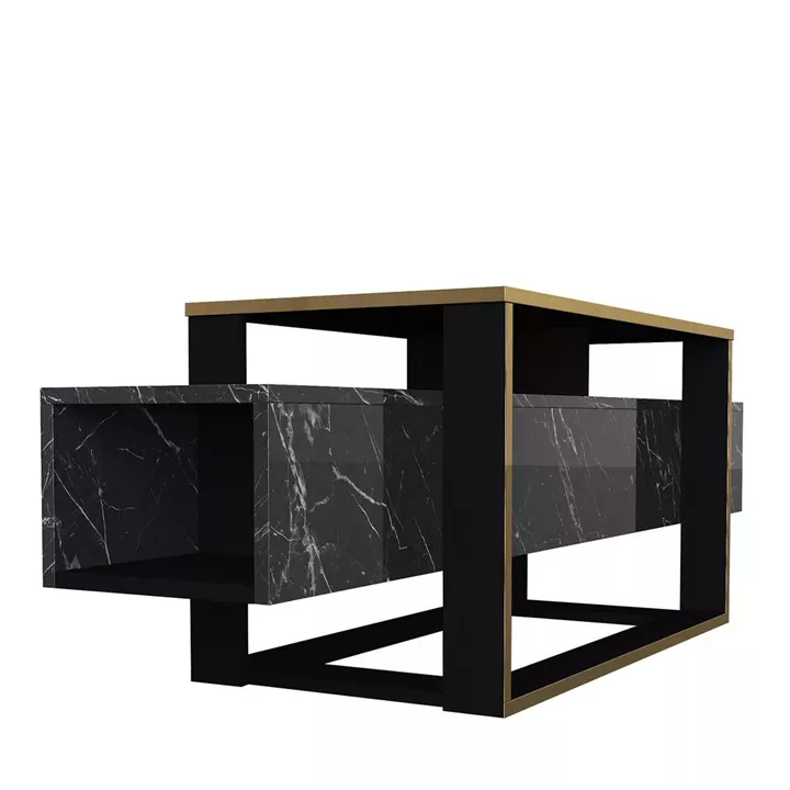 Έπιπλο Τηλεόρασης ArteLibre LEVITHA Μαύρο Μοριοσανίδα/Μελαμίνη 160x50x46cm