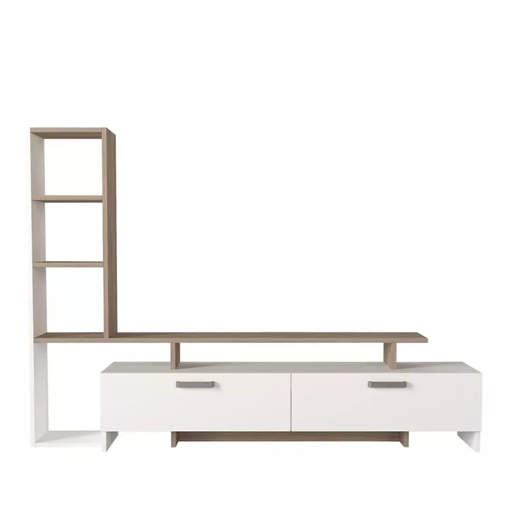 Έπιπλο Τηλεόρασης ArteLibre ELASA Λευκό/Cordoba Μοριοσανίδα/Μελαμίνη 168x31x120cm