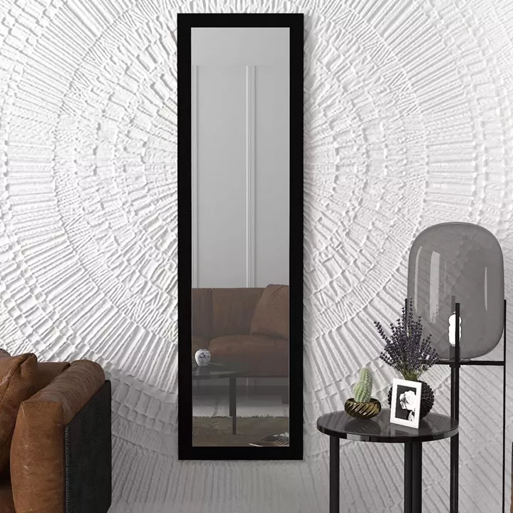 Καθρέπτης Τοίχου ArteLibre BHAVITH Μαύρο Μοριοσανίδα/Γυαλί 160x45cm