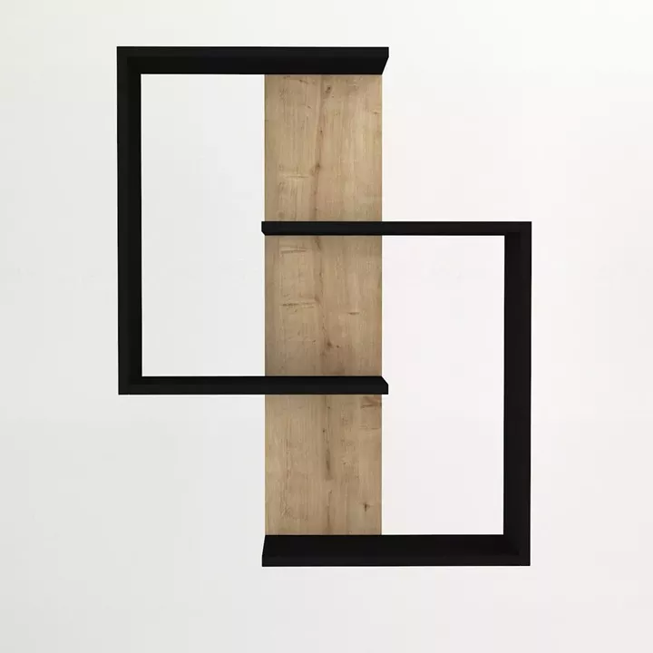 Ράφι Τοίχου ArteLibre AYANNA Φυσικό/Μαύρο Μοριοσανίδα/Μελαμίνη 72x22x90cm