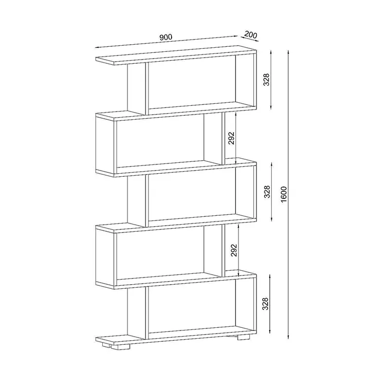 Βιβλιοθήκη ArteLibre MONTONI Λευκό Μοριοσανίδα/Μελαμίνη 90x20x160cm