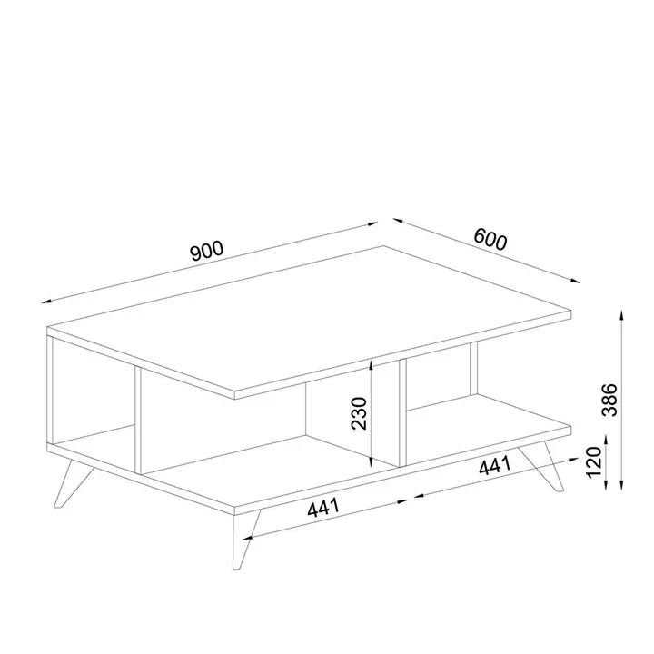 Τραπεζάκι Σαλονιού ArteLibre ALONISOS Καρυδί Μοριοσανίδα/Μελαμίνη 90x60x39cm