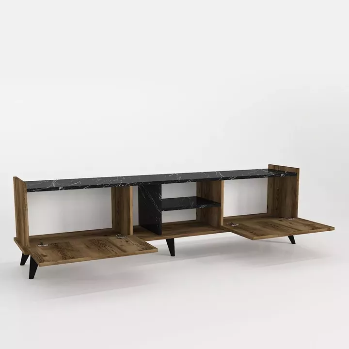 Έπιπλο Τηλεόρασης ArteLibre BINNEY Καφέ Μοριοσανίδα/Μελαμίνη 180x33x51cm