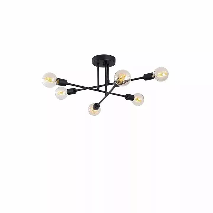 Φωτιστικό Κρεμαστό ArteLibre ARMA Πολύφωτο Μαύρο Μέταλλο 55x23cm